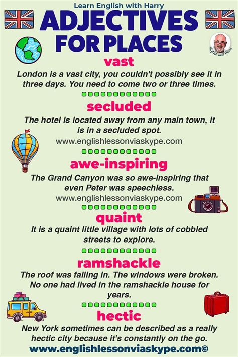 Advanced Adjectives To Describe Places In English Learn English