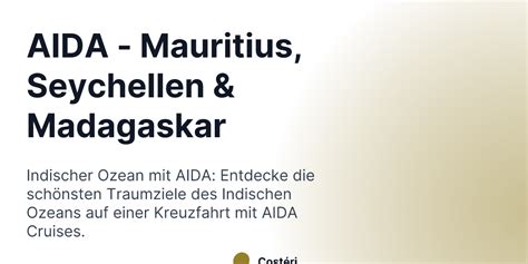 AIDA Mauritius Seychellen Madagaskar Costéri