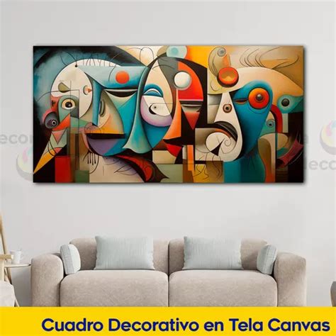 Cuadro Picasso Canvas Abstracto Minimalista 130x70 Arte2 Envío gratis