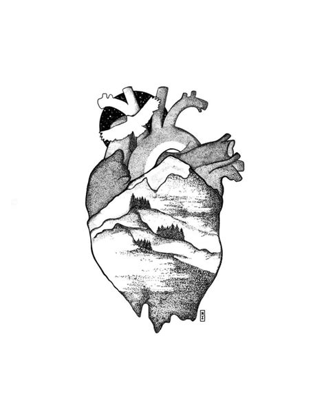 Heart drawing New easy method and anatomical heart images