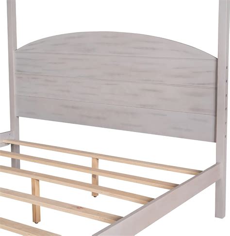 Harper Bright Designs Cama Con Dosel Completo Con Cabecera Y Soporte