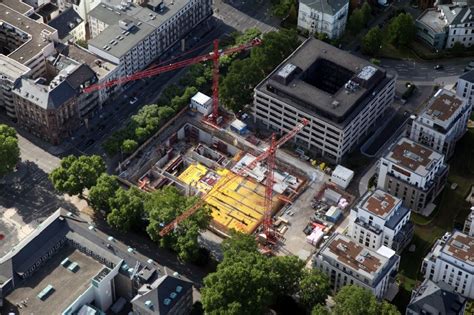 Wiesbaden aus der Vogelperspektive Neubau des Museums Gebäude