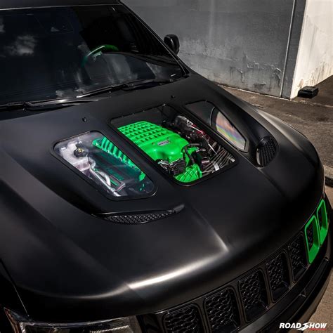 Cutting Hellcat Hood For Exposed Engine Bay Transparent Hood