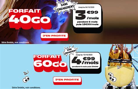 40 Go ou 60 Go quel forfait NRJ mobile à moins de 5 choisir