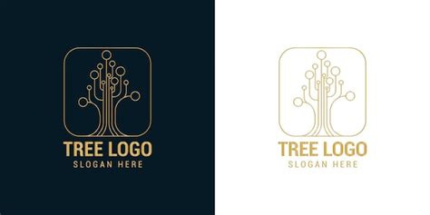 Premium Vector | Golden Tree Logo Design