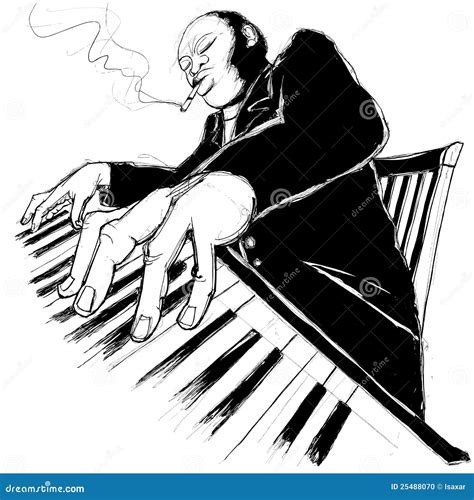 Pianiste De Ragtime Illustration De Vecteur Illustration Du Artistique