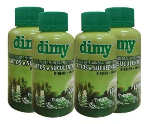 4x Fertilizante Cactos E Suculentas Concentrado 120g Dimy