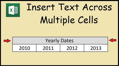 How To Write Text Over Multiple Cells In Excel Youtube