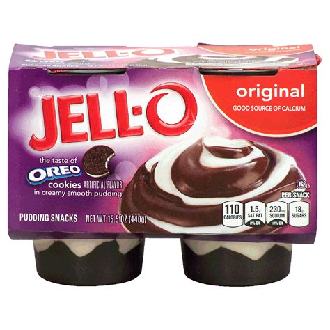 Jell O Taste Of Oreo Cookies In Creamy Smooth Pudding 4 Cups 155oz