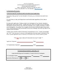 Nevada Application For Taxicab Driver Permit Fill Out Sign Online