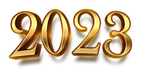 Happy New Year 2023 Celebration Eve Golden Shiny Text Fonts 16702736 Png