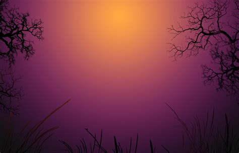 Premium Photo | Background for halloween. tree silhouettes in orange ...