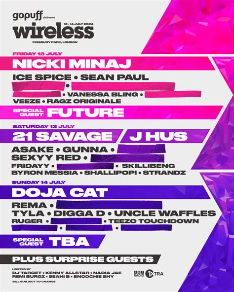 Wireless Festival Lineup Release Date Susan Stacie