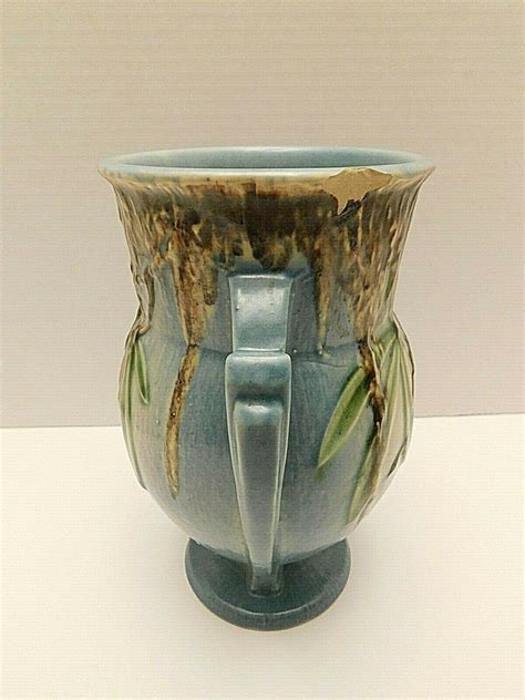 Vintage Original Roseville Pottery Moss 776 7 Pattern 1936 Vase