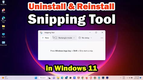 How To Completely Uninstall And Reinstall Snipping Tool In Windows 11 Youtube