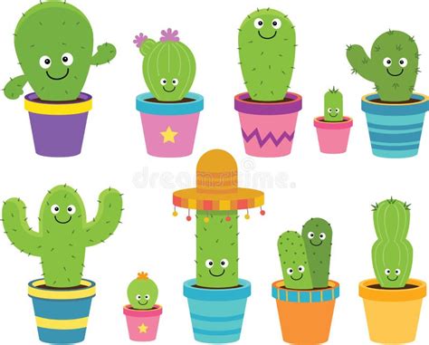 Cacto Clipart Dos Desenhos Animados Ilustra O Do Vetor Ilustra O De