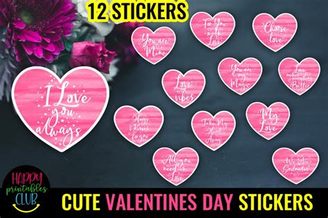 Cute Valentines Day Stickers Romantic Love Stickers