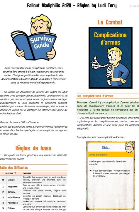 Fallout le Jeu de Rôle Officiel La communauté FR