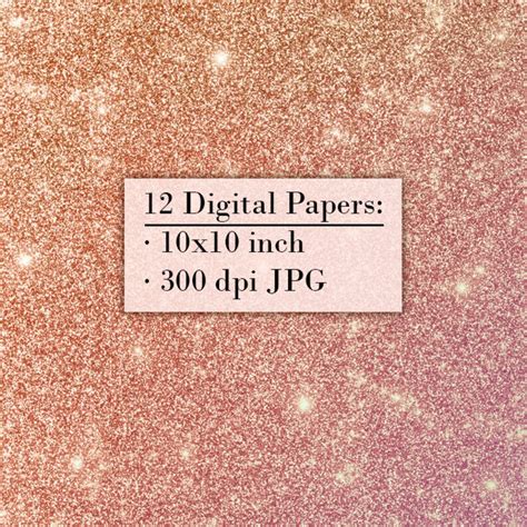 Nude Bokeh Glitter Digital Paper Paper Pack Nude Pink Etsy