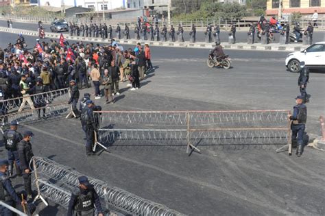 In Pictures Demonstrators Begin To Arrive At Balkhu And Tinkune