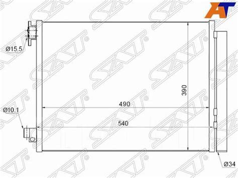 Радиатор кондиционера LADA Vesta 15 LADA X RAY 15 Nissan Terrano 14