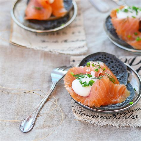 Recette Blinis Au Saumon Et Pesto Facile Rapide