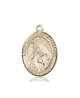 St Margaret Of Cortona Medal 14 KT Gold Medium Engravable