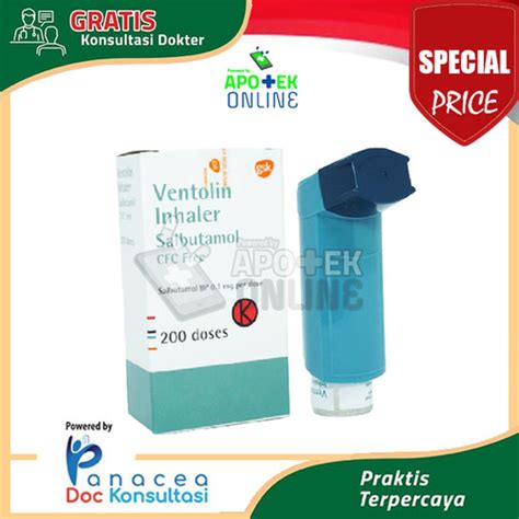 Jual Ventolin Inhaler 100 Mcg 200 Dosis Kota Tangerang Selatan