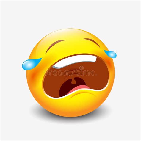 Crying Sad Emoticon Emoji Vector Illustration Sad Smiley Emoticon Images