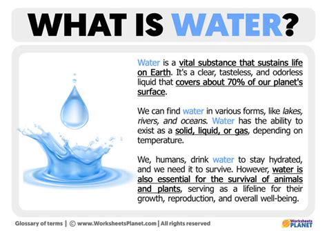 water definition  water