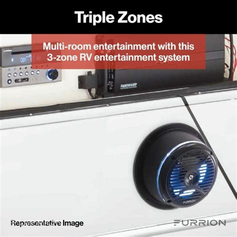 Furrion 3 Zone RV Marine DVD Entertainment System DV1230 BL