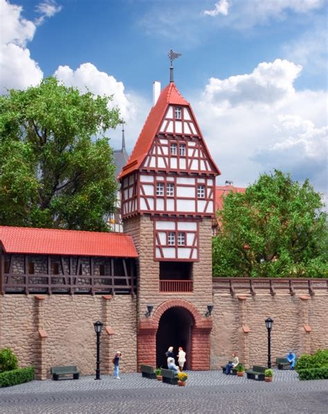 Kibri Stadtmauer Mit Fachwerkturm In Weil Spur H