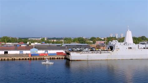 Combat ships of NATO countries in the port of Riga during the exercises ...