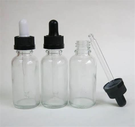 Wholesale 100 30ml Glass Dropper Bottle 1 Ounce Clear E Liquid Glass