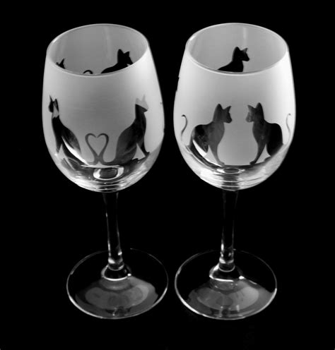 Siamese Cat T Wine Glasses Glass In The Forest