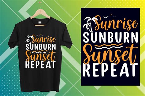 Summer T Shirt Sunrise Sunburn Sunset Graphic By T Shirt Field · Creative Fabrica