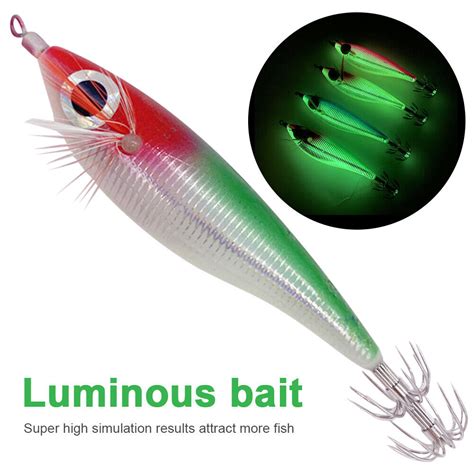 Luminous Shrimp Fishing Lure Squid Hook Cuttlefish Bait Sea Tackle