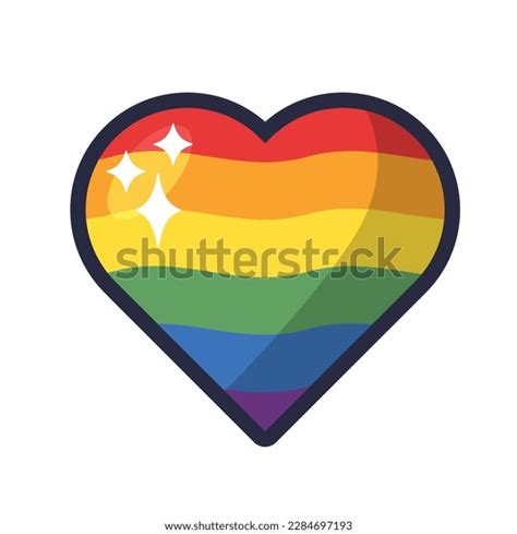 Lgbt Pride Heart Rainbow Flag Love Stock Vector Royalty Free