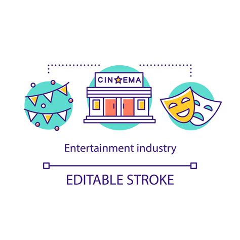 icono del concepto de la industria del entretenimiento. Mostrar negocio
