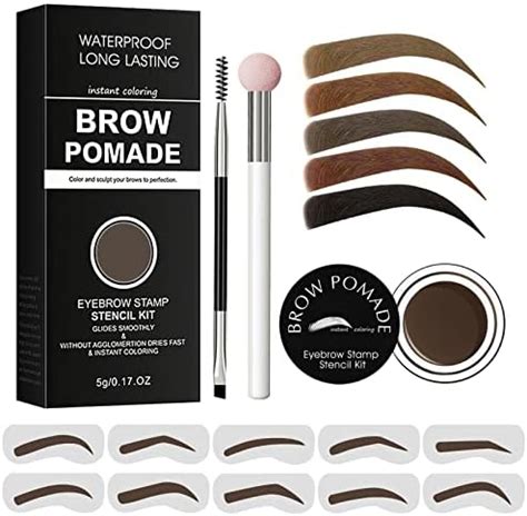 Amazon.com : Eyebrow Stamp Stencil Kit - for Waterproof Eyebrows Makeup ...