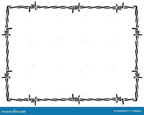 Barbed Wire Frame Stock Illustrations 1 218 Barbed Wire Frame Stock