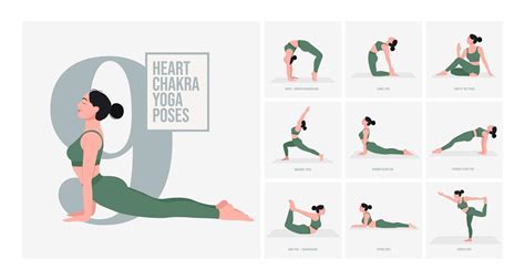 Heart Chakra yoga poses. Young woman practicing Yoga pose. Woman ...