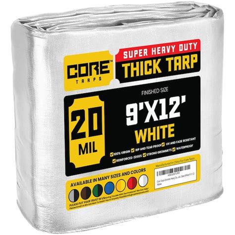 Reviews For CORE TARPS 9 Ft X 12 Ft White 20 Mil Heavy Duty