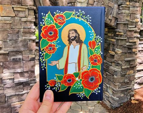 Custom Hand Painted Book Of Mormon Etsy