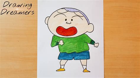 How To Draw Masao From Crayon Shinchan Easy Drawing Youtube