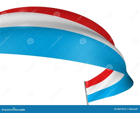 D Luxembourg Flag Stock Illustration Illustration Of Isolated