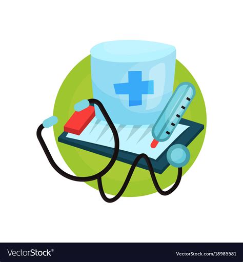 Medicine icon medical equipment cartoon Royalty Free Vector