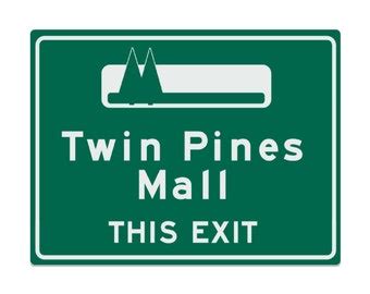 Twin Pines Mall Sign - Etsy Australia