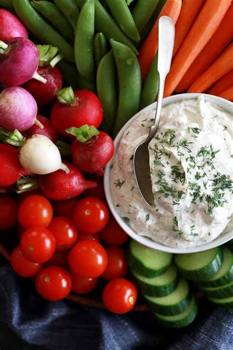 Yogurt Dill Vegetable Dip Melanie Makes