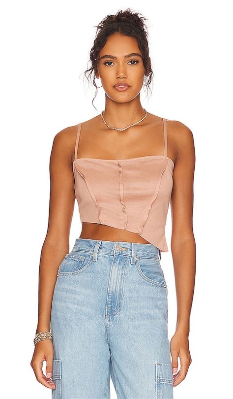 H Ours Talisa Crop Top In Nude Revolve